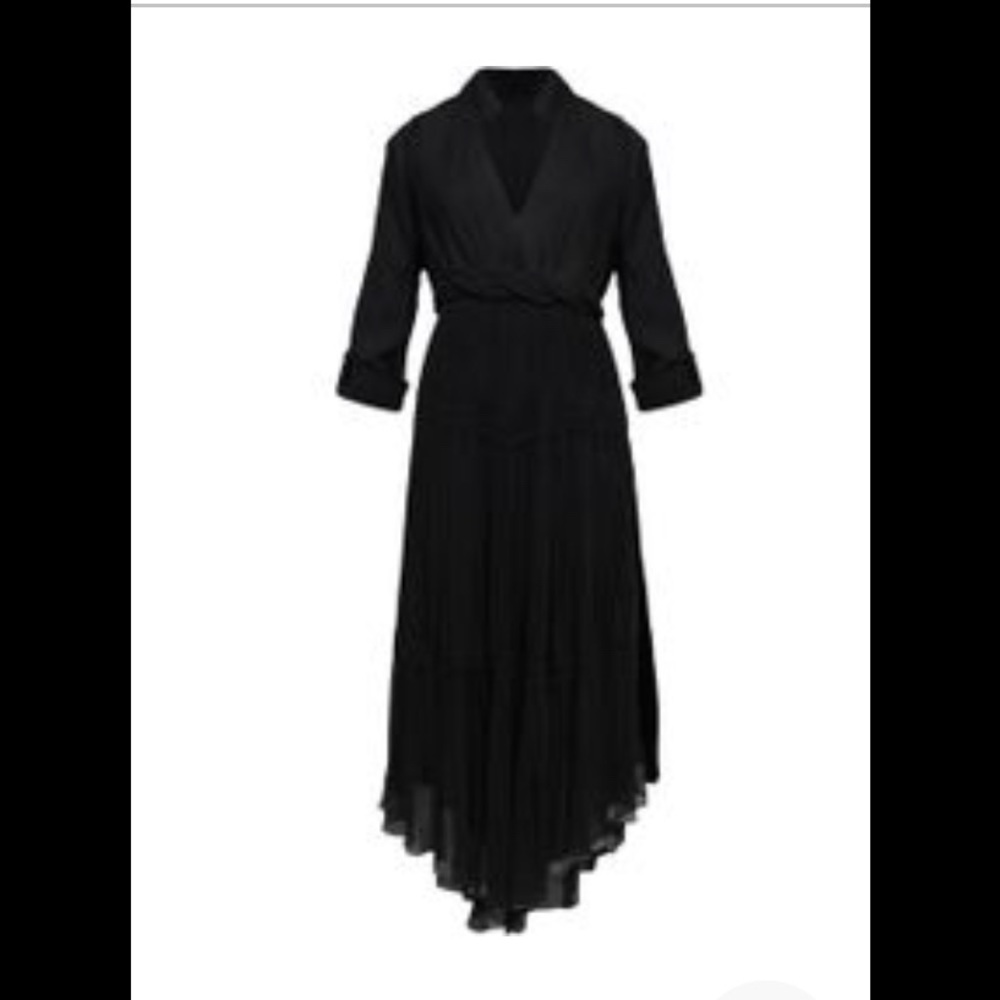 Jay Ahr Silk Chiffon Belted dress